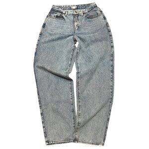 GOOD AMERICAN Baggy Tapered Jeans 2/26 Light Exc Cond Tall Worthy (33.75" ins.)